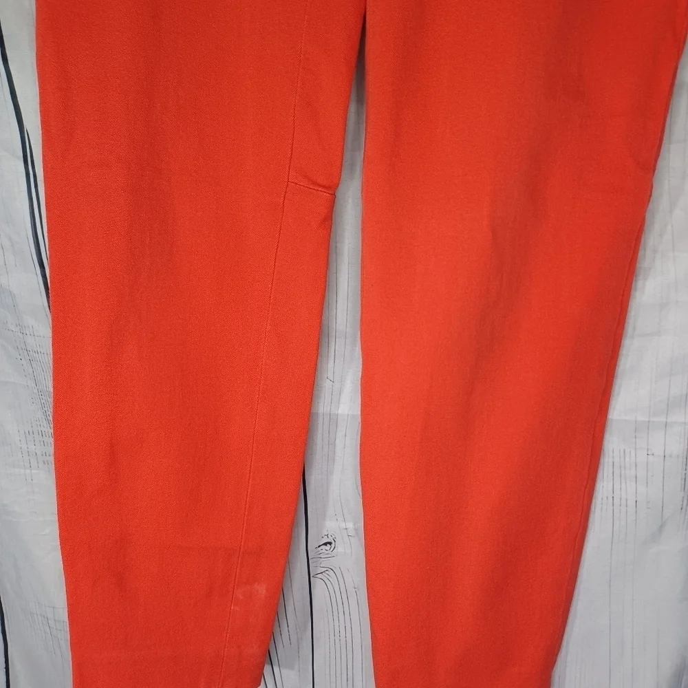 J. Crew Coral Red City Fit Stretch Ankle Cropped Classic Preppy Pants